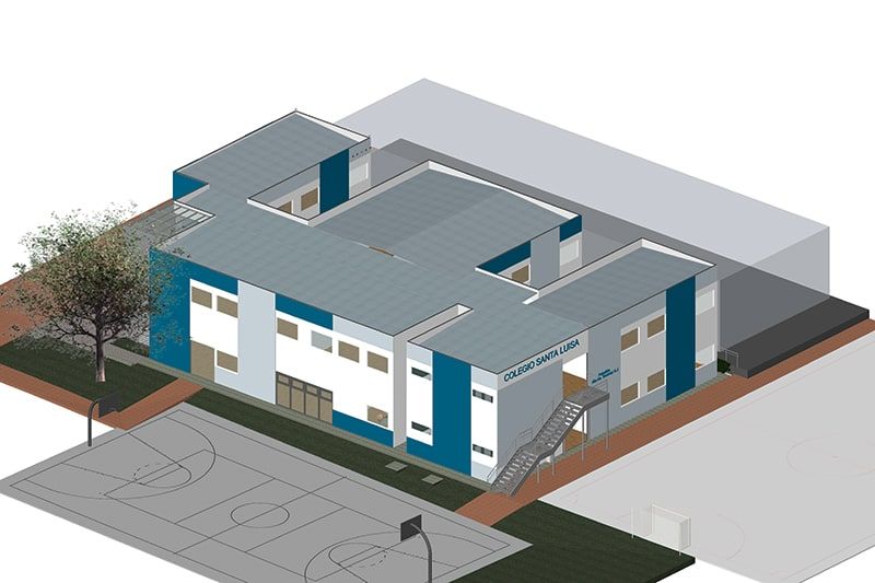 Estructura de acero conformado en frío durante el montaje de un edificio en steel framing